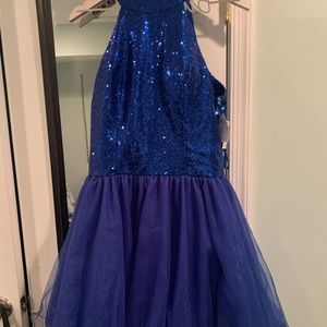 Royal Blue and Sequence and tulle dress
